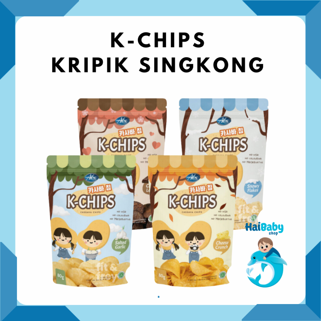 

ABE FOOD K-Chips Cassava Chips 80g - Keripik Singkong - No Msg /12Bulan+