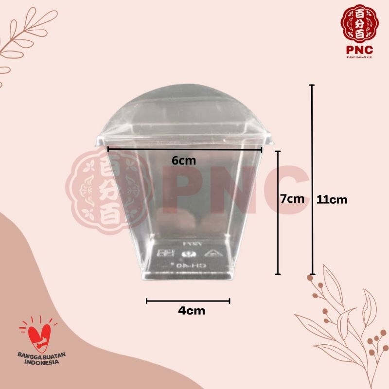 Jelly Cup CH40 240ml Cup Puding Bahan Akrilik