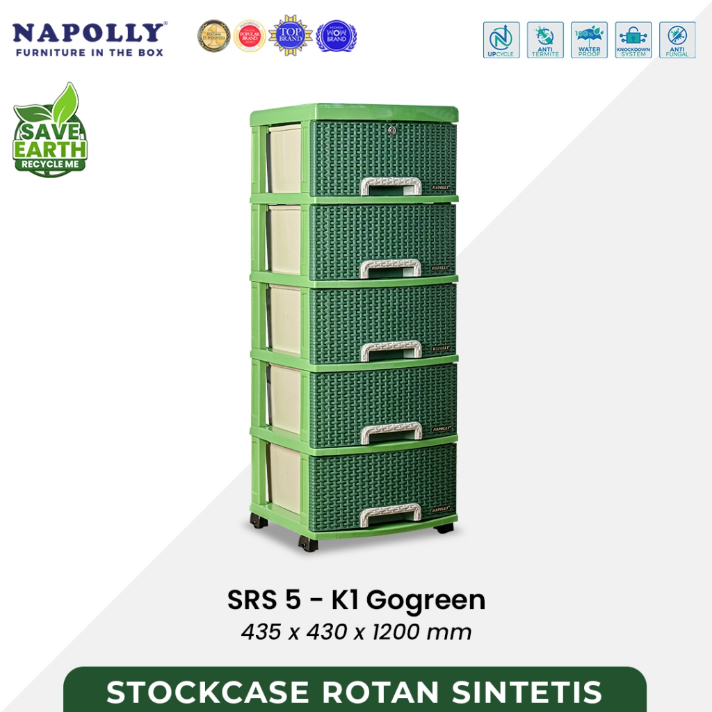 Lemari Pakaian Plastik Napolly / Lemari Anak SRS-5 AK1