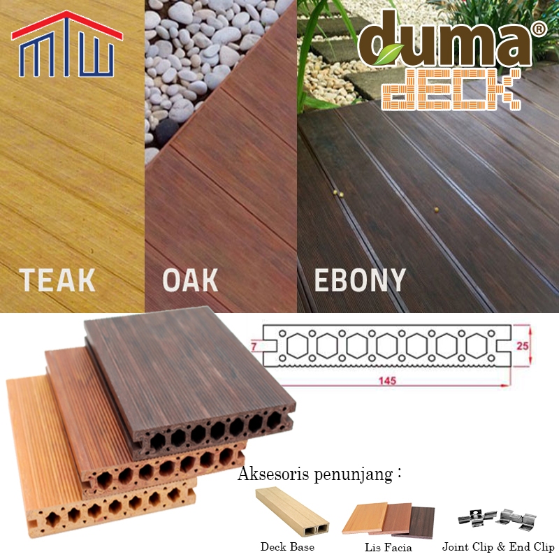 Deck Kayu Pool, Pagar,Tangga Outdoor Wood Plastic Composite (WPC) DUMA