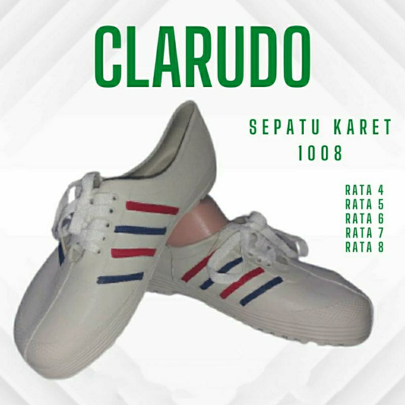 Sepatu Kerja Clarudo Putih 1008 / Sepatu Clarudo Rata