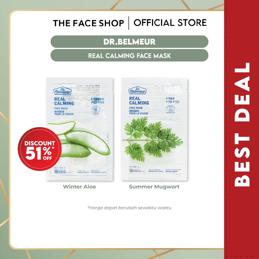 Dr Belmeur Real Calming Face Mask