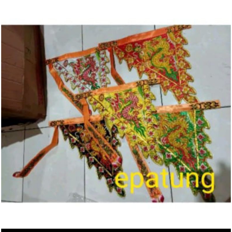 bendera panji naga taiwan 5 warna bordir halus - 15inch