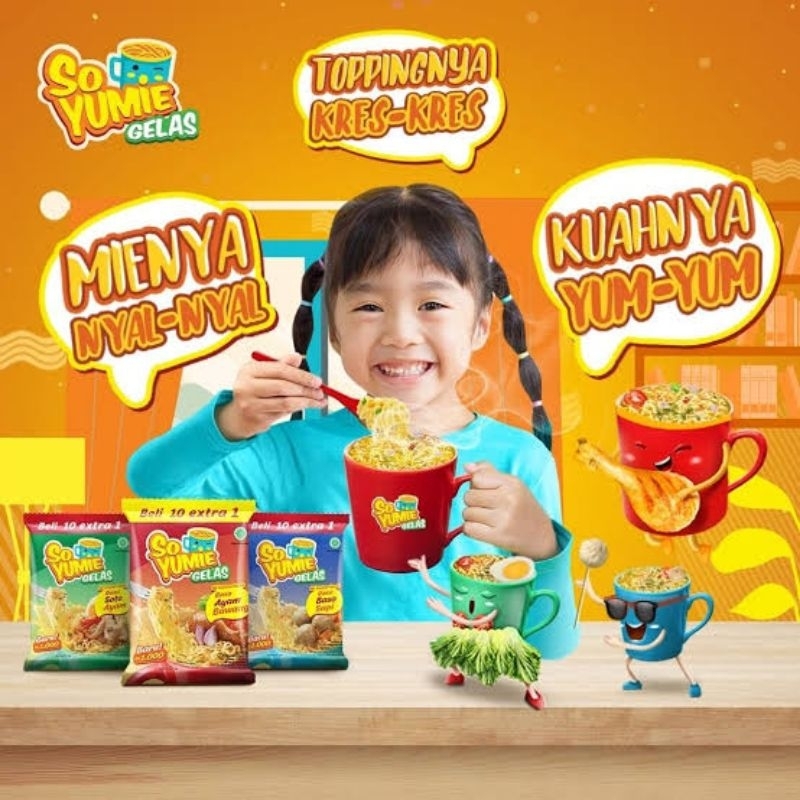 

So Yumie Gelas 10 Pcs Rasa Ayam Bawang Soto Baso Sapi