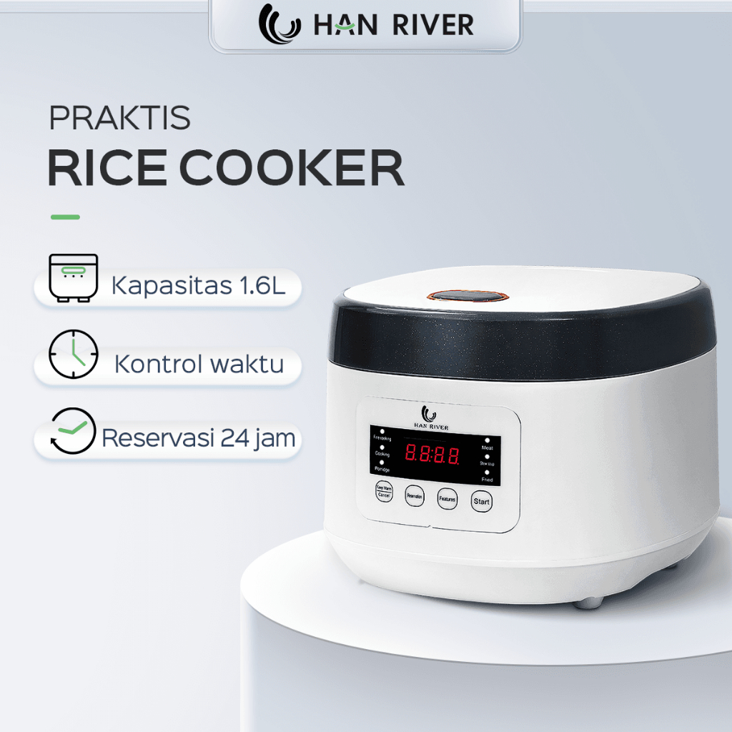 HAN RIVER Rice Cooker 1.6L Magic Com Smart cooker Penanak nasi 6-stage temperature control