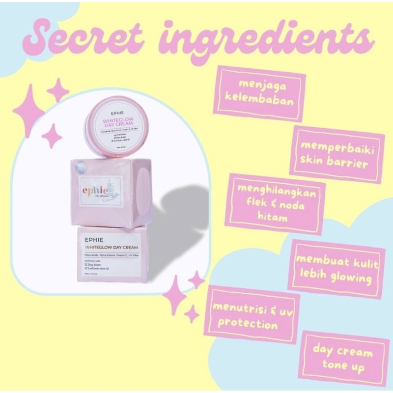 White Glow Day Cream / White Glow Day Cream Ephie / Ephie Skincare
