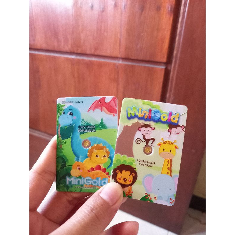 MiniGold Lion Series 0.05 gram | emas batangan | logam mulia murni 24 karat |  fine gold 99.99%