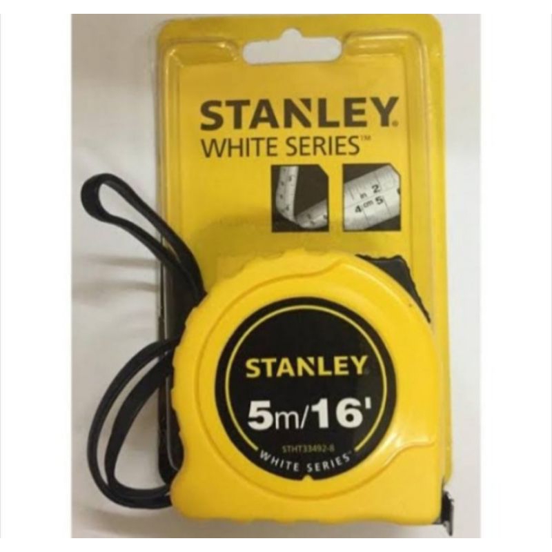 Meteran Stanley ukuran : 5m ( 16" )  stanley  33-492  White Series Tape Original STHT33492 Stanley