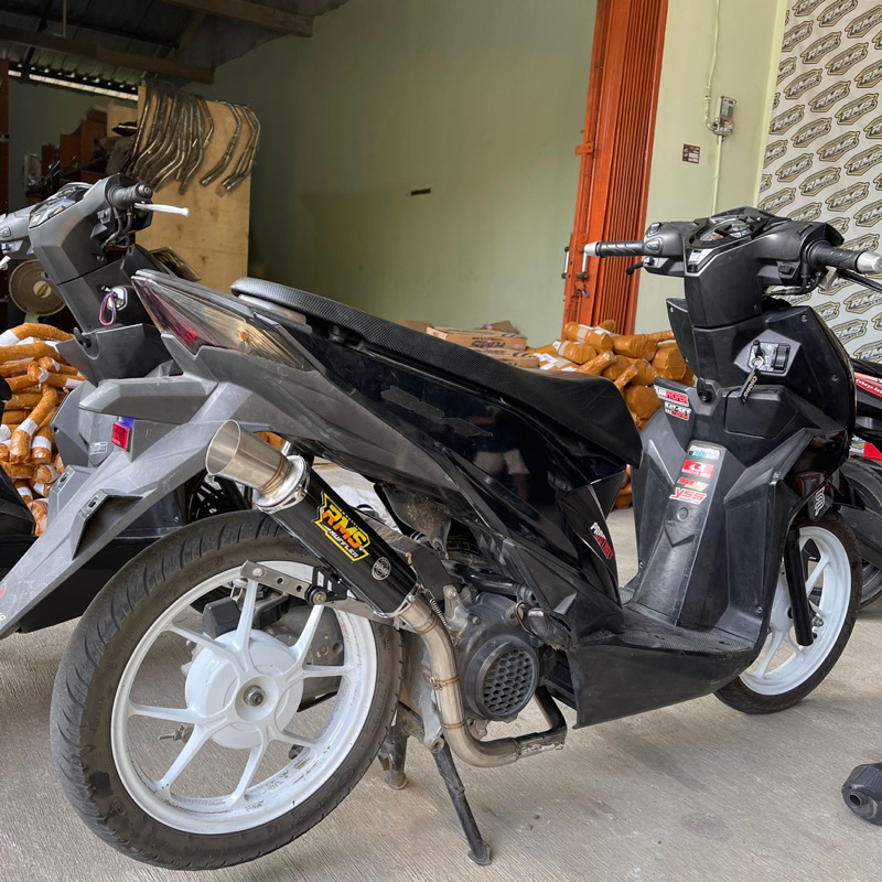 knalpot rms samlong black beat new beat deluxe beat street new scoopy new genio inlet 38 sarangan by