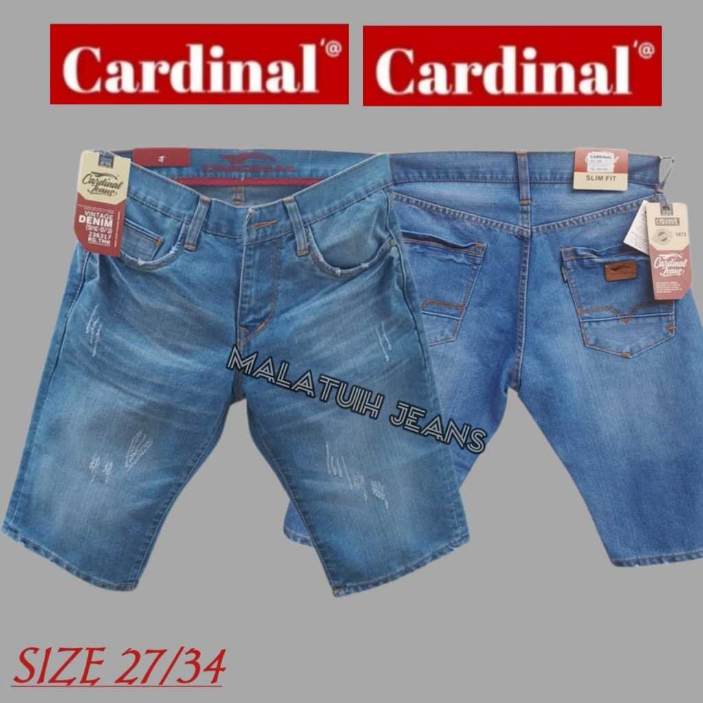 NEW PROMO celana jeans cardinal pendek premium denim // celana jeans pendek pria // cardinal // MALA