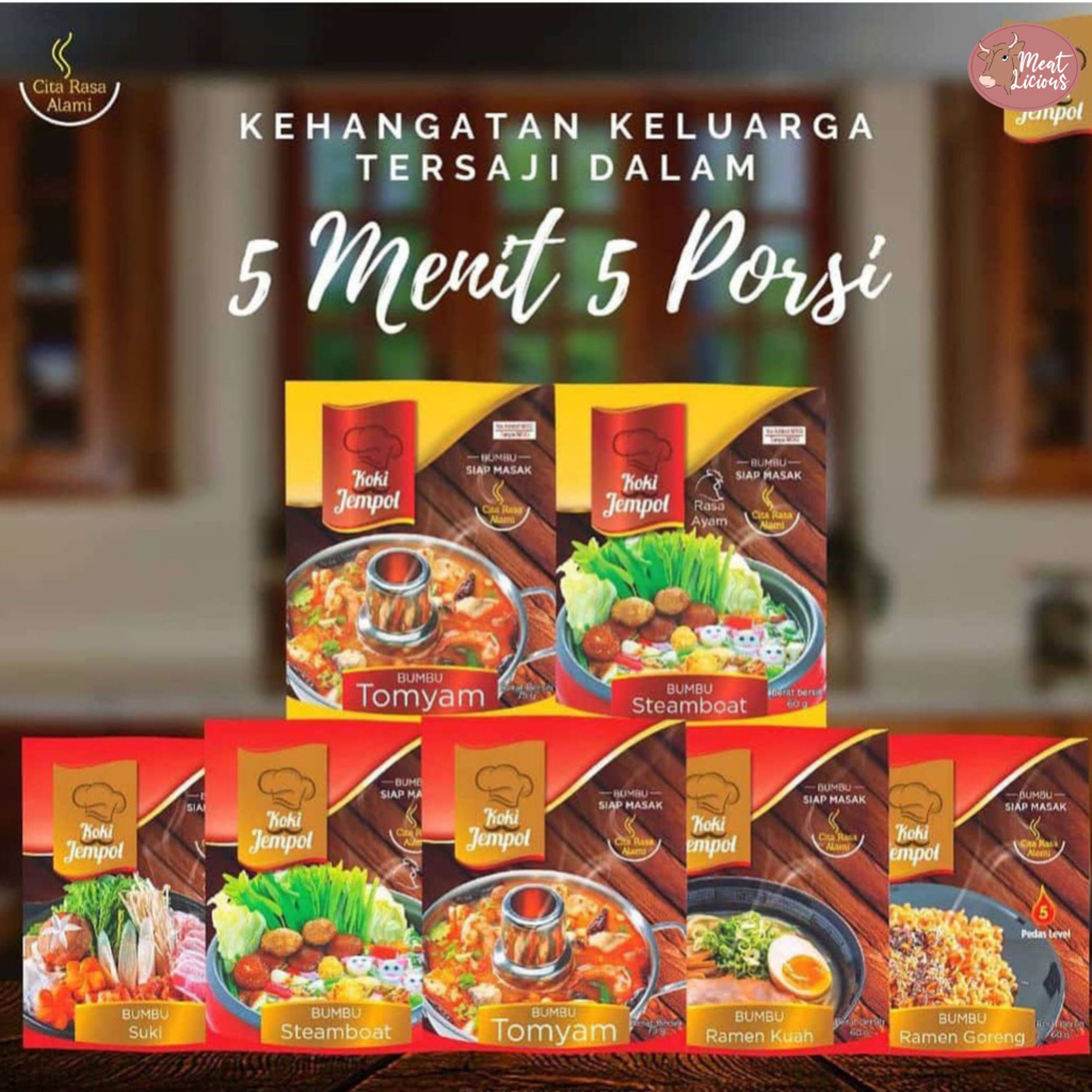 

Bumbu Instant Koki Jempol - Bumbu masak tanpa bahan pengawet (ramen , miso, steamboat, tomyum, suki, bakso, laksa)