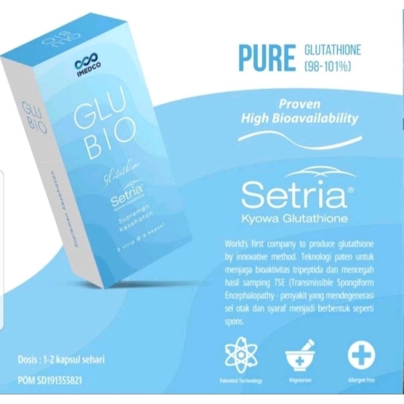 GLU BIO GLUTATHIONE 500mg/PENCERAH KULIT.