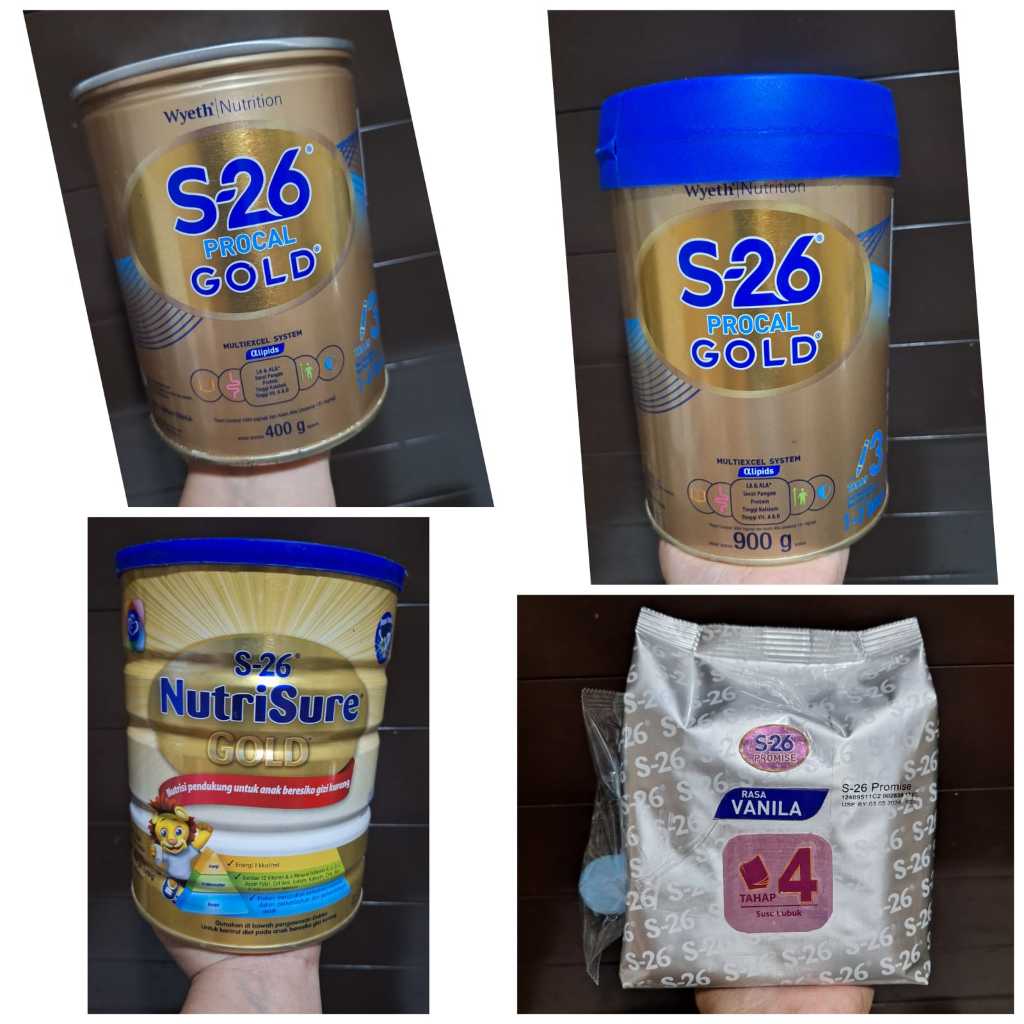 SUSU S26 PROCAL GOLD TAHAP 3 400GR // SUSU S26 PROMISE TAHAP 4 900GR (rijek kemasan/kaleng)