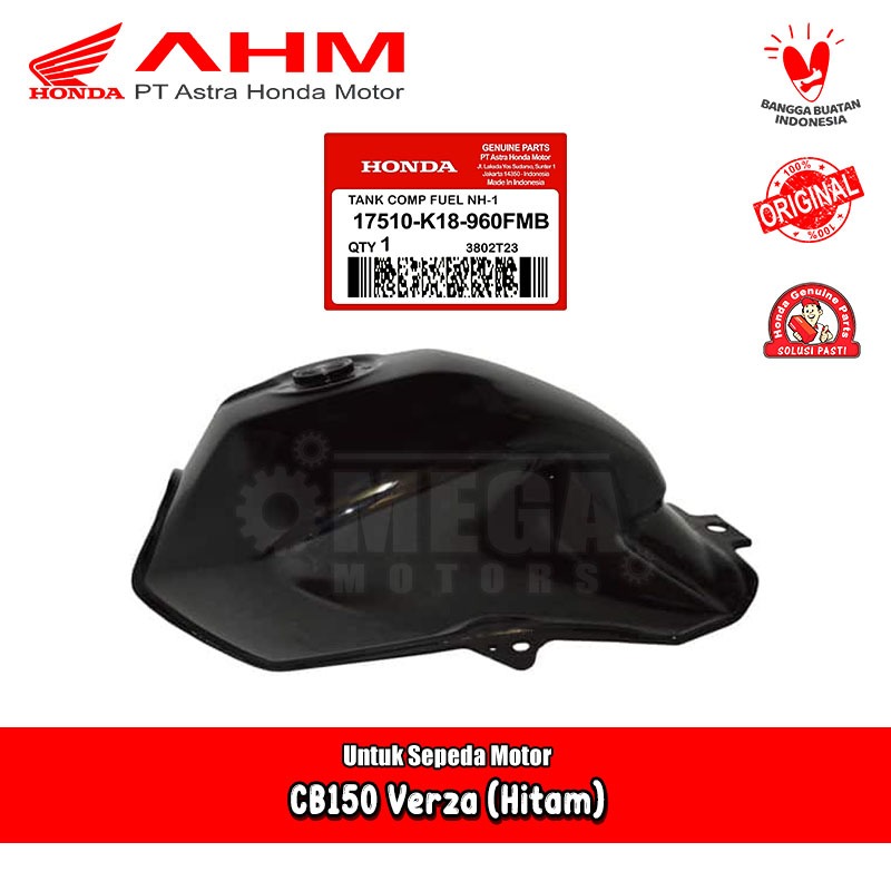 Tangki Bensin Fuel Tank Honda CB150 Verza Hitam Original AHM 17510-K18-960FMB