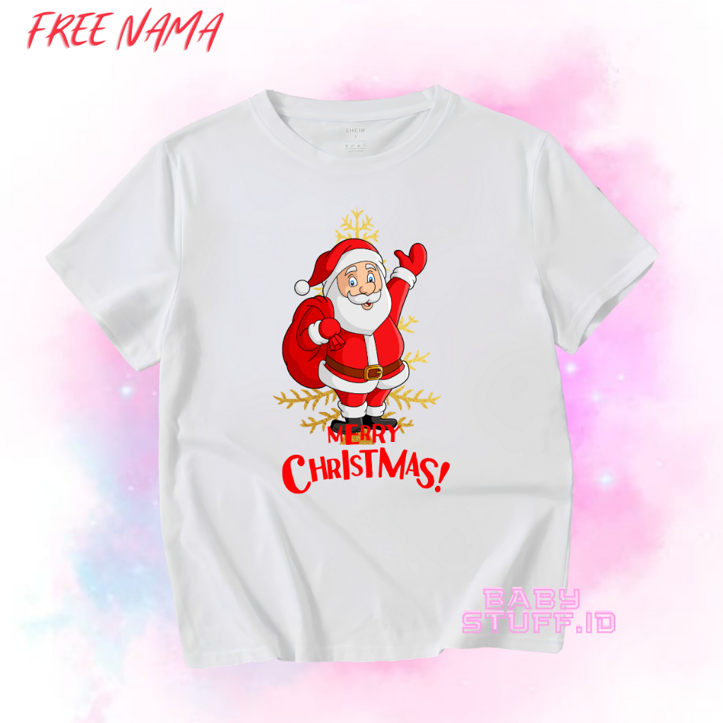 Baju Natal Kaos Anak Laki Laki Dan Anak Perempuan Usia 1-10 Tahun
