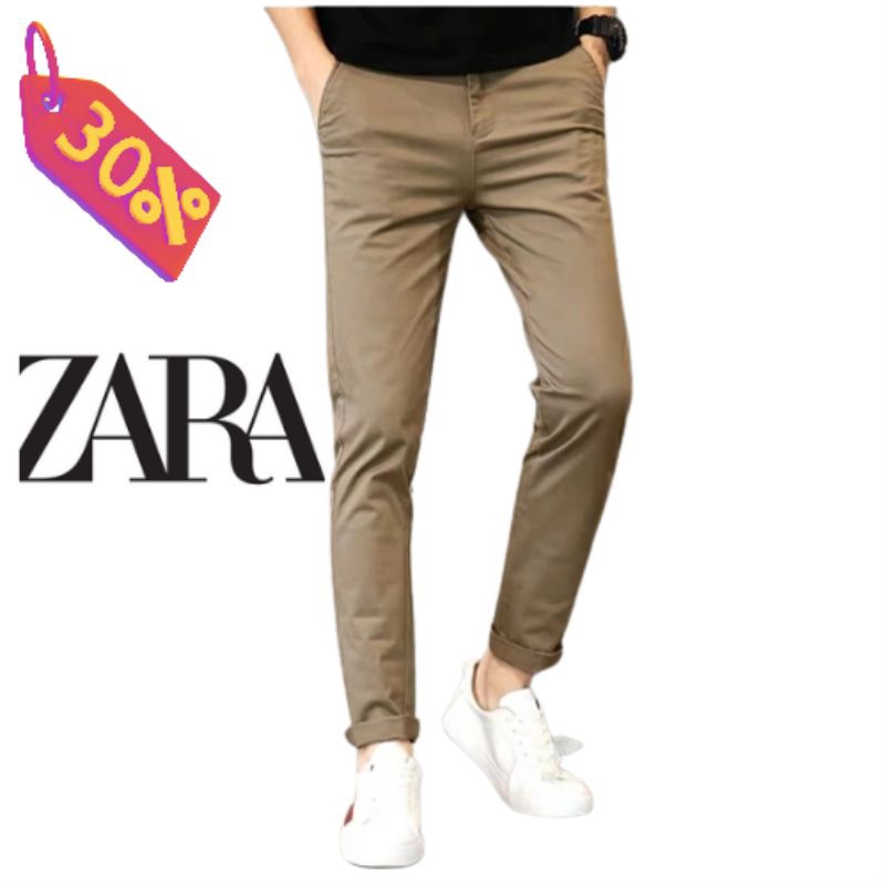 Celana Chino ZARA MAN Pria Slimfit//Celana Chino Street Pria Skinny Terbaru