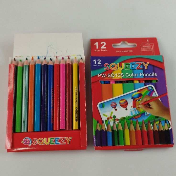 

Super Sale Pensil Warna Squeezy Isi 12warna Color High Quality Hot Sale