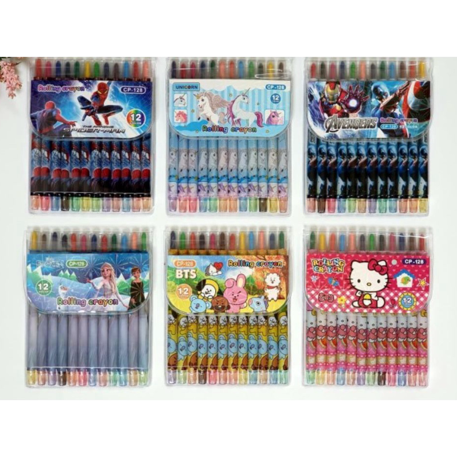 

Stok Banyak CRAYON PUTAR 12 WARNA PANJANG / KRAYON PUTER FANCY / KERAYON MURAH / TWIST CRAYON MOTIF