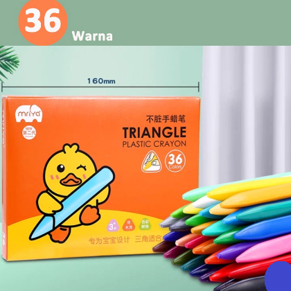 

➥☈✥ [COD] HIGH QUALITY Crayon Lab Non Toxic Crayon Triangular Crayon Lab Triangle Crayon Plastik Anti Kotor Tangan