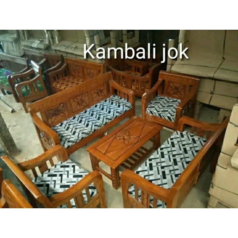 Custom request SARUNG+ISI BUSA jok bantalan dudukan kursi tamu KAIN MOTIF MINIMALIS,,,Harga 1 SET FO