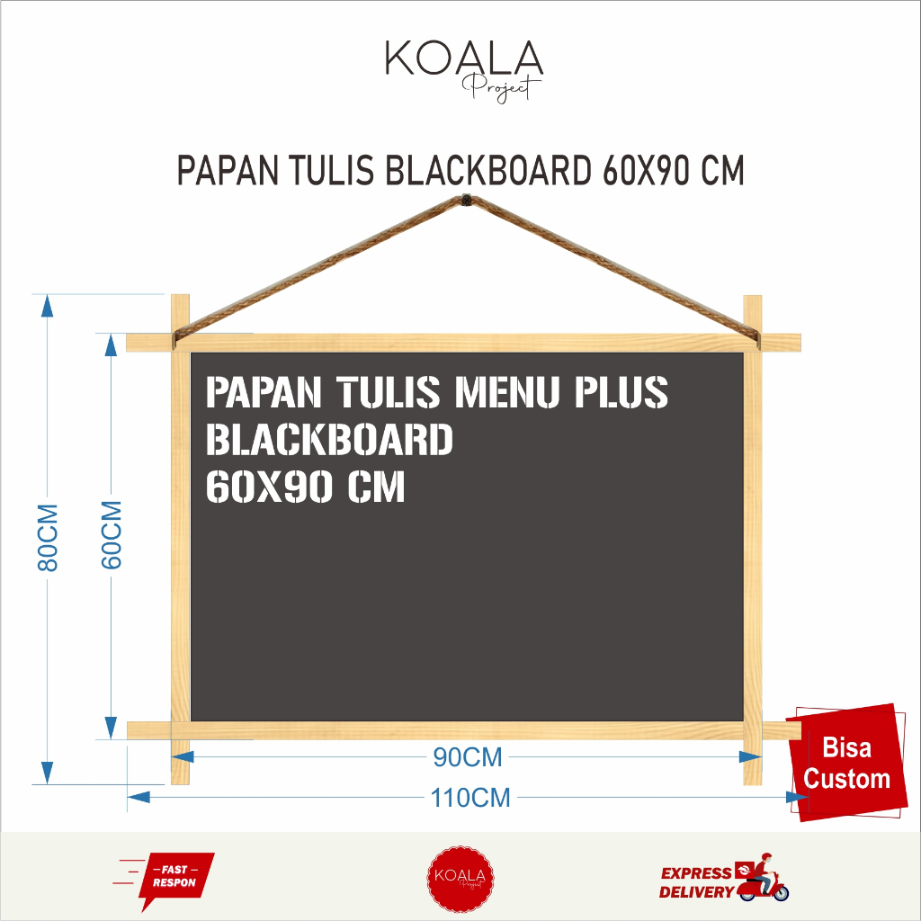 

Ndevansss - Papan Tulis Plus Tali Rami Gantung 60X90 Cm - Koala Project