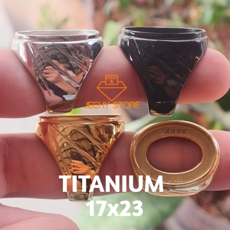 ring emban cincin titanium tanam 17x23