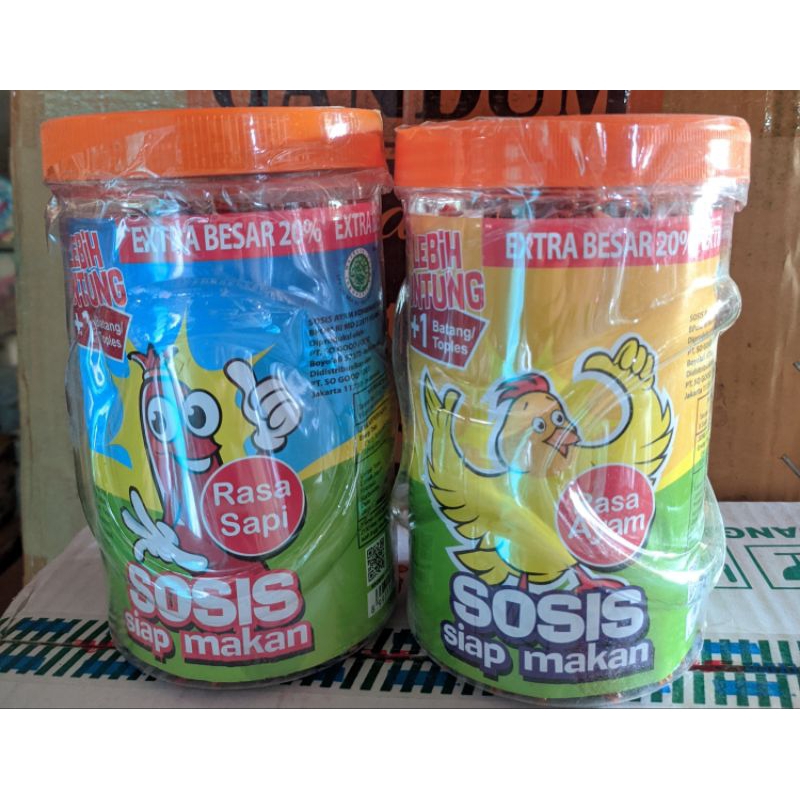 

Sosis SoNice toples isi 25 pcs rasa ayam dan sapi siap santap/jajanan ringan cemilan