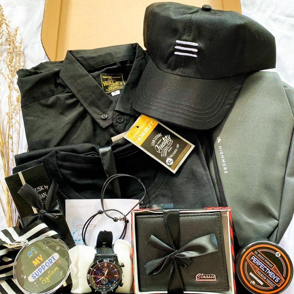 Hampers Cowok custom / Wajib Checkout Box di etalase / Kado cowok bebas pilih isi tas / Hadiah Kado 