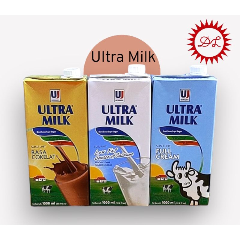 

Ultra Milk Plain / Coklat / Low-fat 1 Ltr