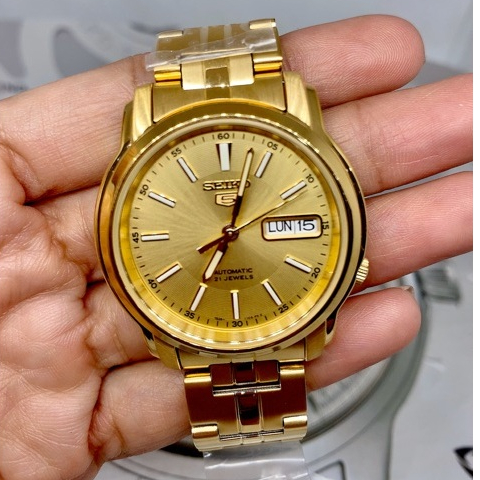 JAM TANGAN PRIA SEIKO 5 SNKL86K1 AUTOMATIC GOLD ORIGINAL