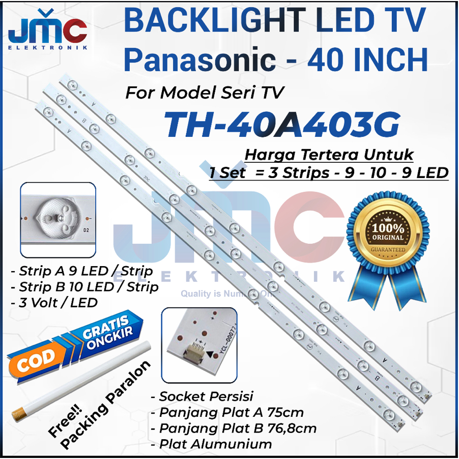 BACKLIGHT TV LED PANASONIC 40 INCH TH-40A403G TH 40A403G 40A403G 40A403 LAMPU BL 40 INCH