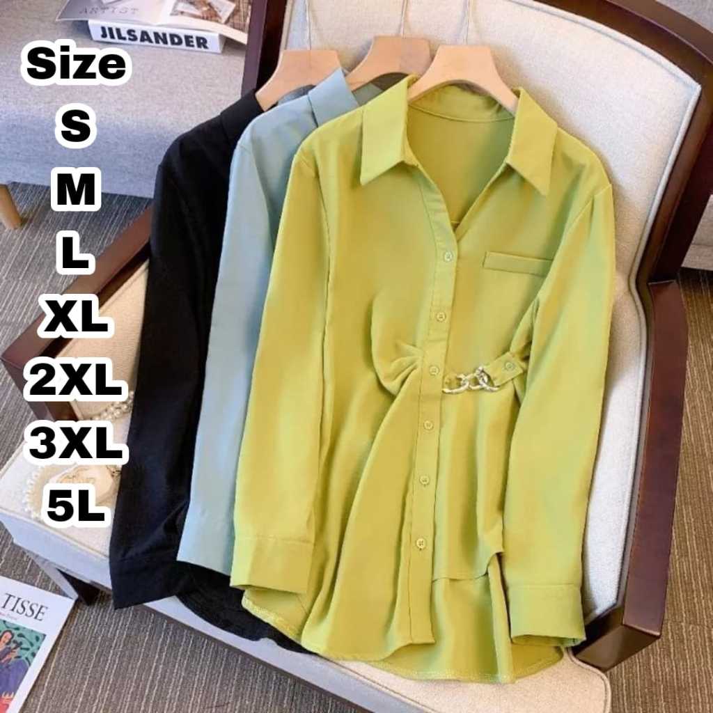 Myfashion- Adiba Kemeja Wanita Oversize Atasan Wanita Kantor Outfit Hijab Style