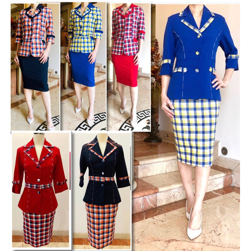 Setelan blazer kantor wanita. Setelan Blazer Wanita Kekinian. Setelan blazer rok wanita. Setelan bla