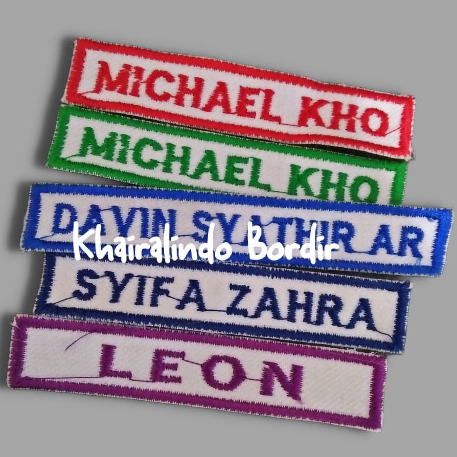 Bordir Nama / Bordir Nama Seragam