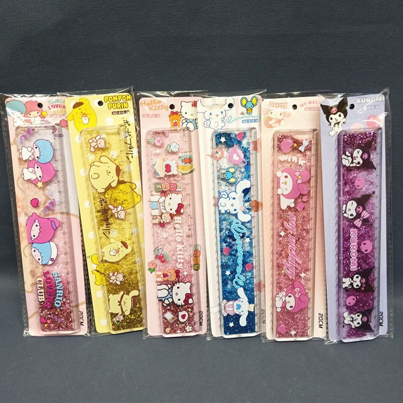 

sanrio quicksand ruler penggaris pasir 20cm 30cm kuromi melody kitty cinnamonroll