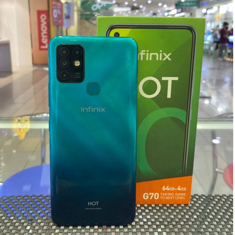 INFINIX HOT 10 4/64GB 4 64 SECOND SEKEN BEKAS FULL SET RAM 4 INTERNAL 64