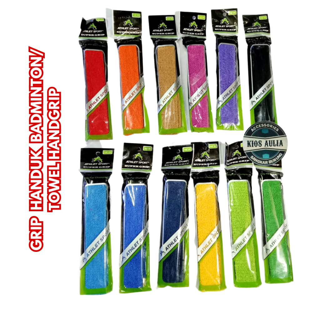 (GROSIR ECER) Hand Grip / Towel Grip Raket Badminton Bulutangkis Halus Lembut Athlet