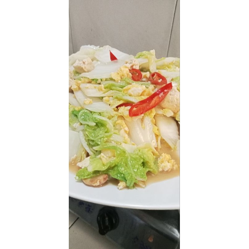 

Katering Orek orek telur sawi putih