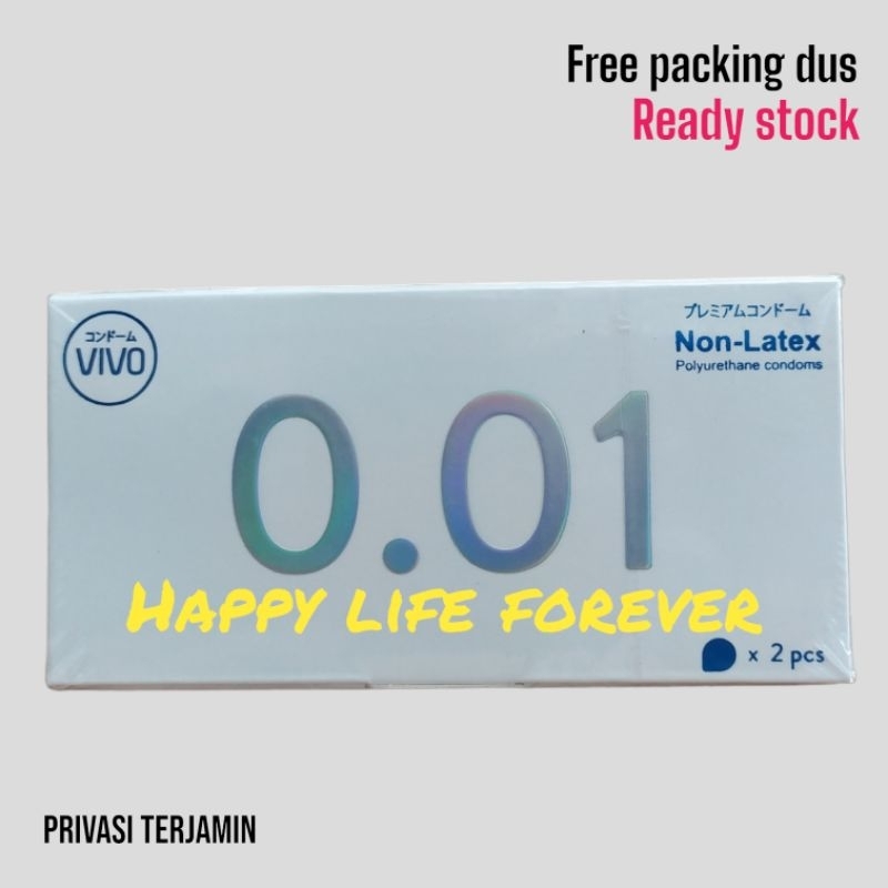 Kondom Vivo 0.01 isi 2 - kondom super tipis