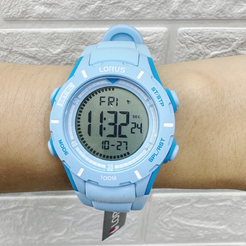 Jam Tangan Lorus - Original - Biru - Dual Time - Alarm