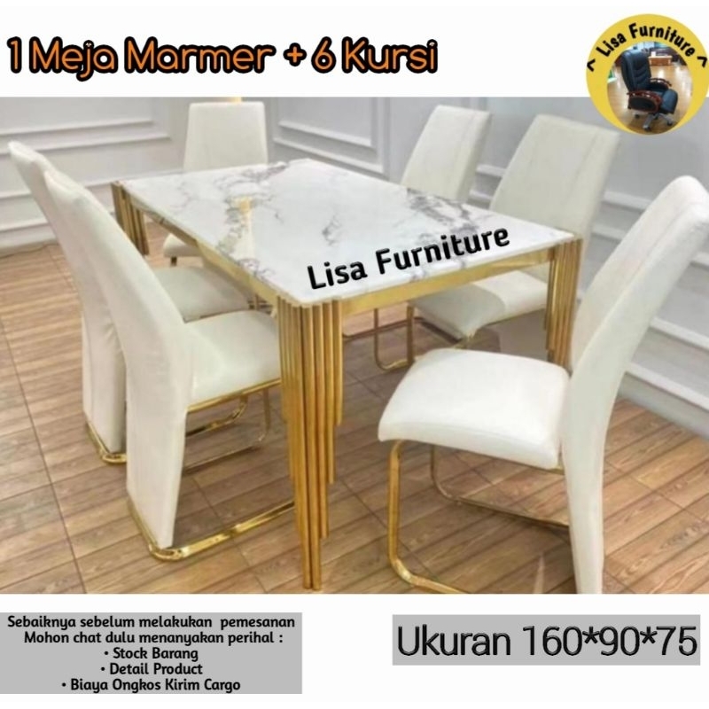 Meja Makan Marmer|Meja Makan Marmer 6 Kursi|Meja Makan Marmer 4 Kursi|Meja Makan Marmer Minimalis|Me