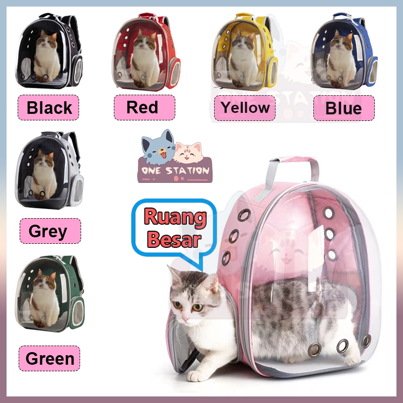 Tas Kucing Astronot Transparan Kucing Besar Tas Ransel Hewan  Travel Bag Hewan Anti Air Tas Kucing