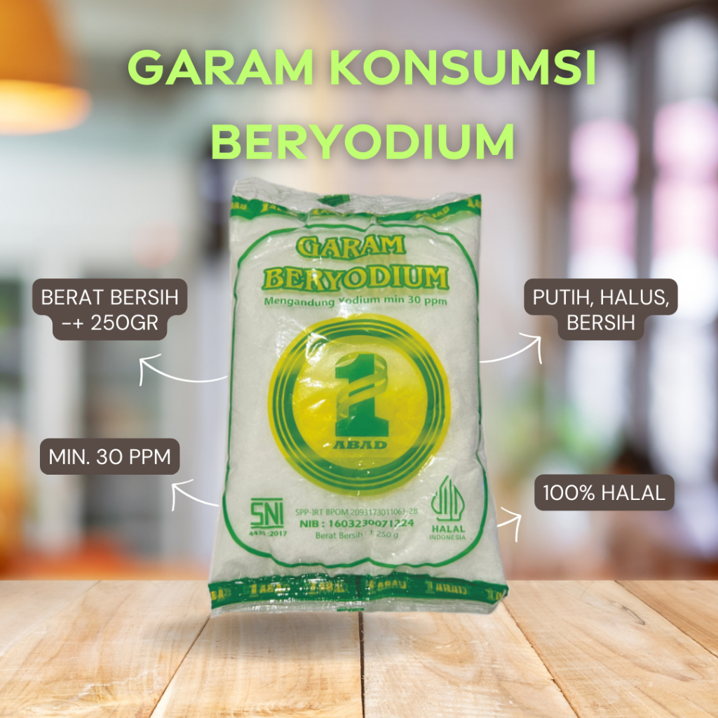 

GARAM HALUS KONSUMSI BERYODIUM 1 ABAD 250 GRAM
