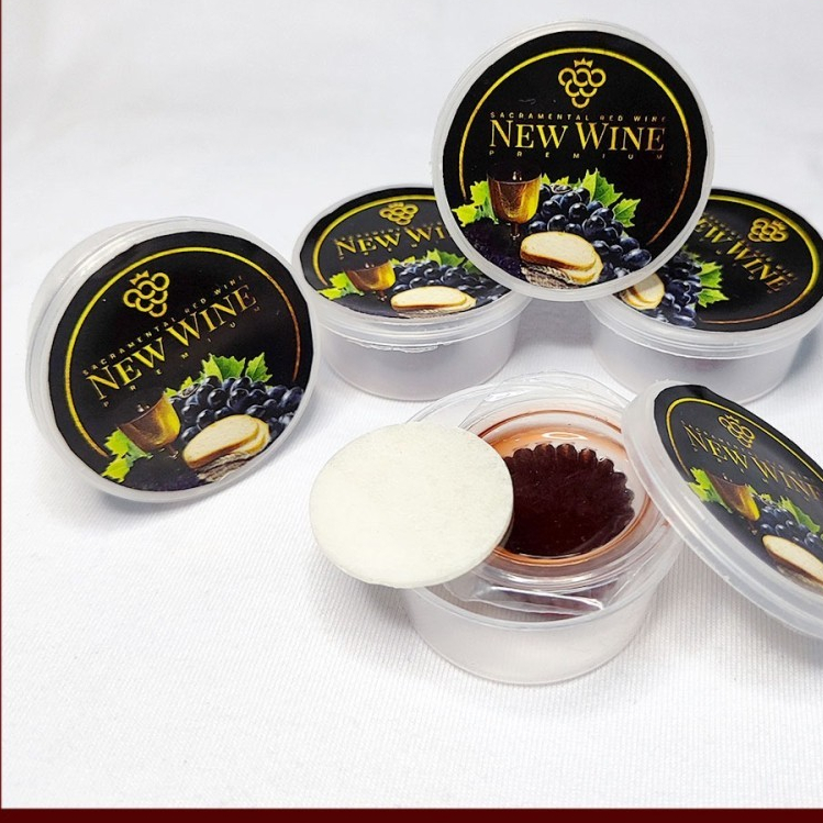 

Minuman Gereja Perjamuan Premium Cup Isi 5+Roti Polos Kecil