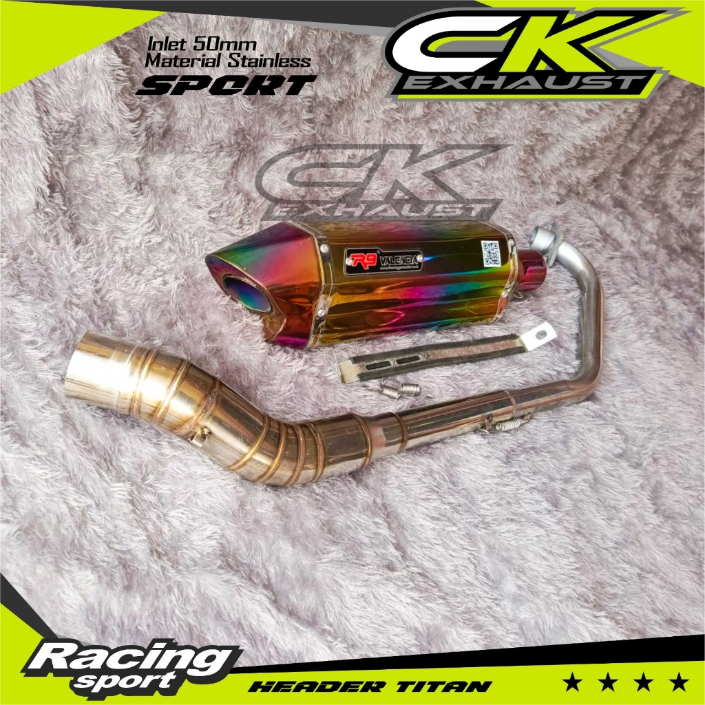 KNALPOT RACING R9 VALENCIA PELANGI CB150  VIXION R15 V2 V3 V4 SATRIA FU CBR150 SONIC JUPITER MX KING
