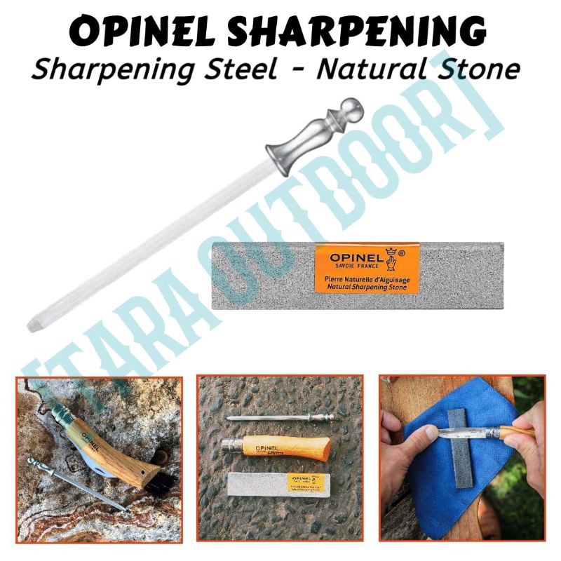 opinel sharpening steel asahan pisau pengesah stik besi opinel