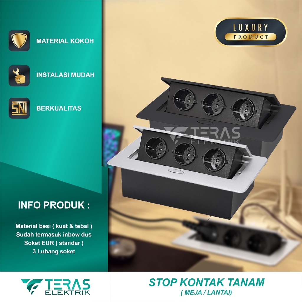 Stop Kontak Tanam Stop Kontak Meja Lantai Model Pop-Up