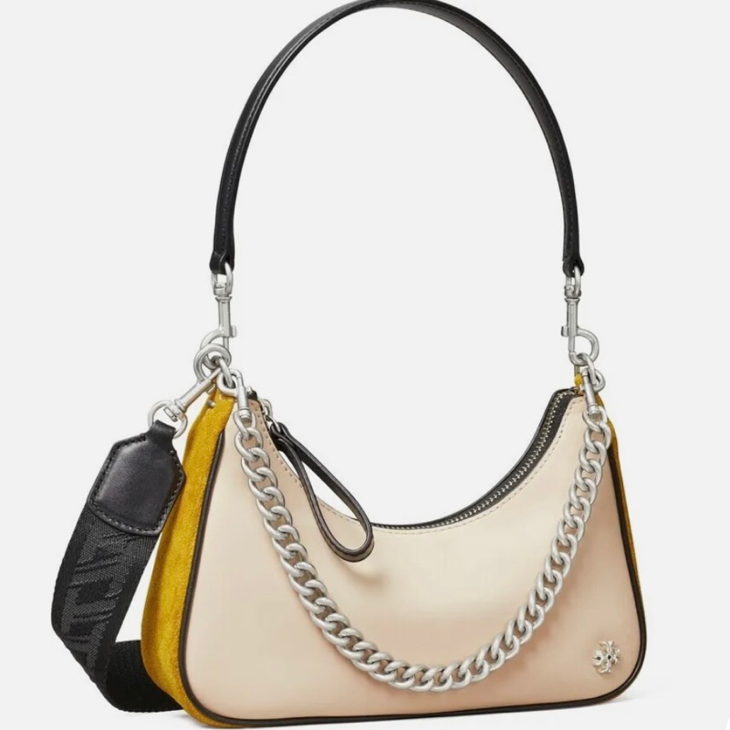 Tas Bahu Bulan Sabit Tiga Warna Cantik Elegan Butik Branded Original/ TB Mercer Colorblock In Cream 