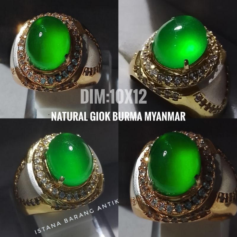 NATURAL BATU GIOK BURMA ASLI YANMAR 100% ORI