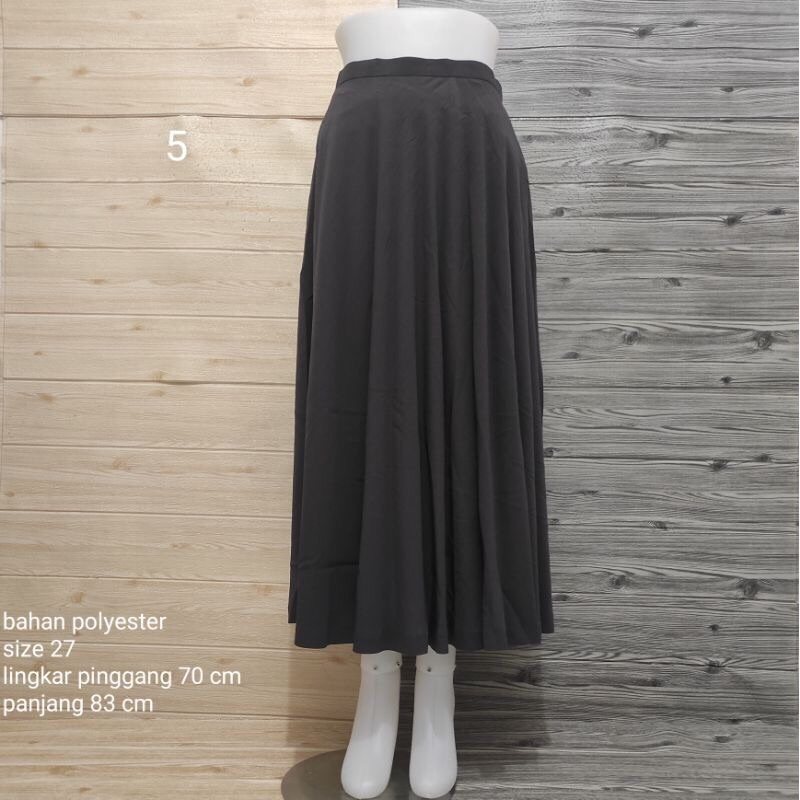 rok midi abu-abu pl skirt